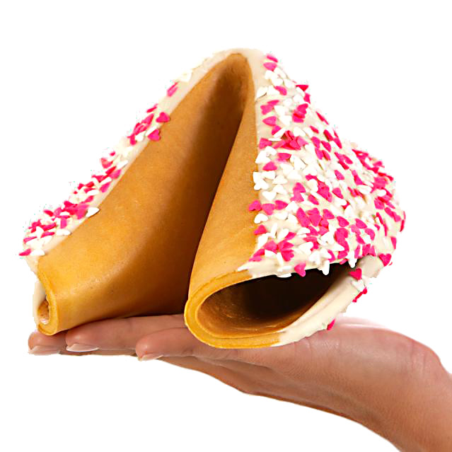 Giant fortune cookies need two hands to hold!