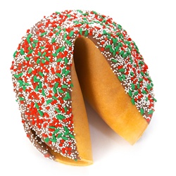Christmas just got more festive with the addition of our holiday cheer giant fortune cookies.